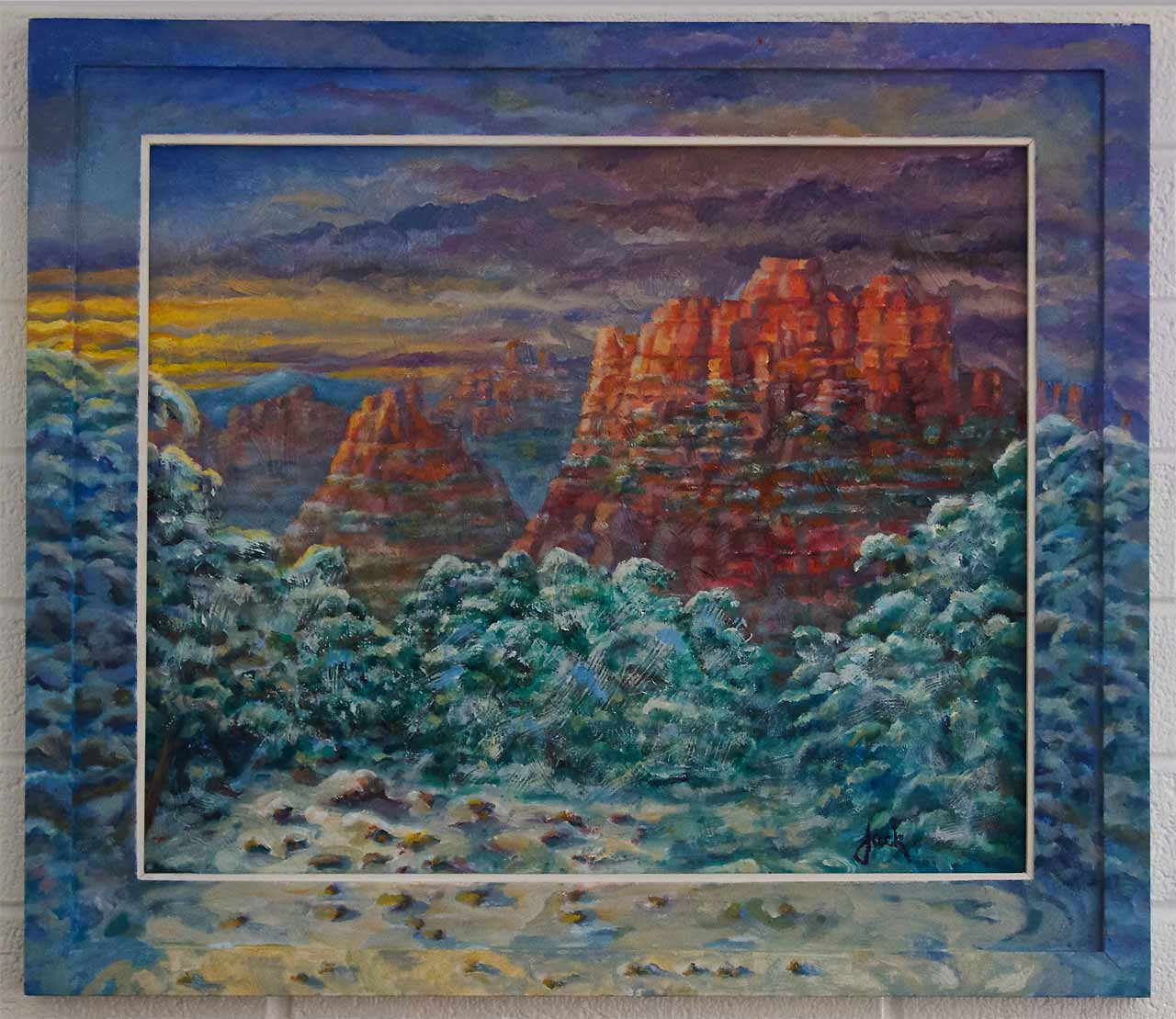 Winter-Red-Rocks-Painted-Frame